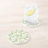 アフリカのサファリ:水の色のワニとヤシの木 コースター (側面)