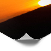 アフリカのサンセットオレンジと黒 ポスター (角)