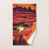 アフリカのサンセットナイト欲望ファンタジーバスタオル バスタオルセット (ハンドタオル)
