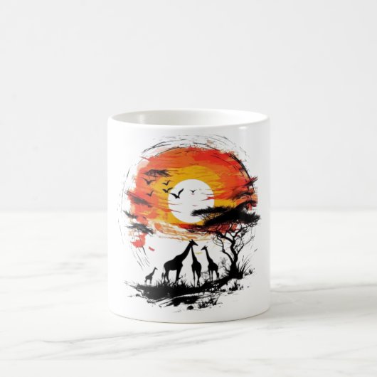アフリカのサンセットマグ コーヒーマグカップ (中央)