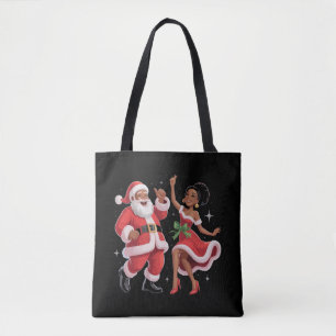 アフリカのサンタとクラウスのダンス アメリカのクリスマス トートバッグ