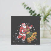 アフリカのサンタクロースとクロース夫人 ダンシング アフリカ系アメリカ人   招待状 (スタンド正面)