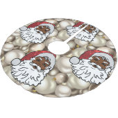 アフリカのサンタクロースのクリスマスツリースカート ブラッシュドポリエステルツリースカート (アングル)