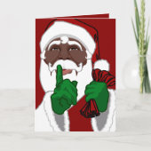 アフリカのサンタグリーティングカードブラックサンタカード カード (正面)