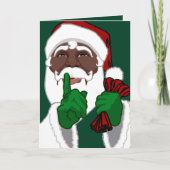 アフリカのサンタグリーティングカードブラックサンタカード カード (正面)