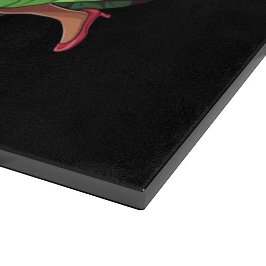 アフリカのサンタ夫人クロース踊りアメリカのクリスマス カッティングボード (角)