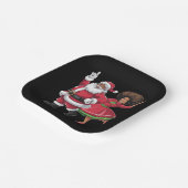 アフリカのサンタ夫人クロース踊りアメリカのクリスマス ペーパープレート (傾斜あり)