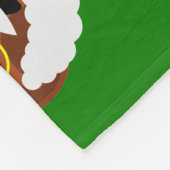 アフリカのサンタ絵文字エモチコン フリースブランケット (角)