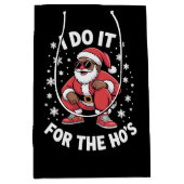 アフリカのサンタ・アメリカ人のクリスマスのために ミディアムペーパーバッグ (正面)