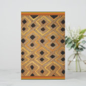 アフリカのザイール・コンゴ・クバ織物 便箋 (スタンド正面)