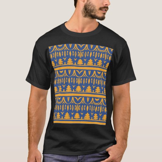 アフリカのシェブロン:民族部族パターン Tシャツ (正面)