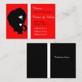 アフリカのシックで自然な毛のイラストレーション 名刺 (正面/裏面)