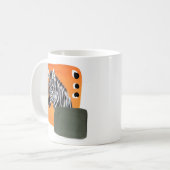 アフリカのシマウマ コーヒーマグカップ (正面左)