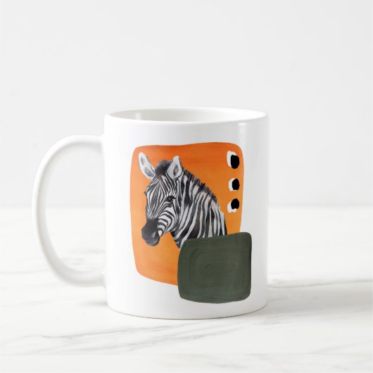 アフリカのシマウマ コーヒーマグカップ (左)