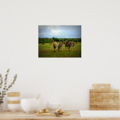 アフリカのシマウマ ポスター (キッチン)