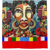 アフリカのシャワーカーテン シャワーカーテン (正面)