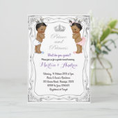 アフリカのシルバープリンスまたはプリンセスジェンダーの発表 招待状 (スタンド正面)