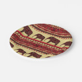 アフリカのシームレスエト伝統的ノゾウのトライバル ペーパープレート (アングル)