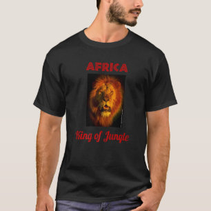 アフリカのジャングルの王Safからの印象的なライオン Tシャツ