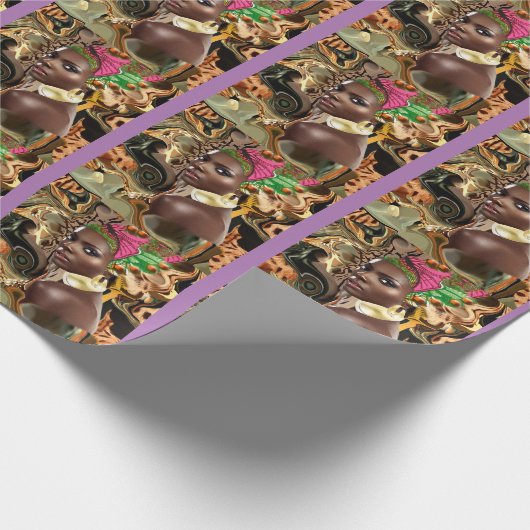 アフリカのジャングルの美しい ラッピングペーパー (角)