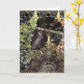 アフリカのジャングルの花 カード (黄色い花)