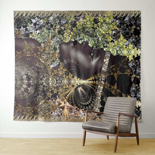 アフリカのジャングルの花 タペストリー (インサイチュ(横))