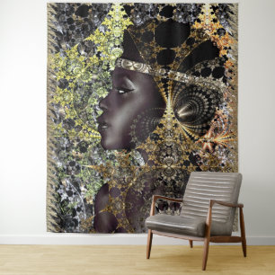 アフリカのジャングルの花 タペストリー