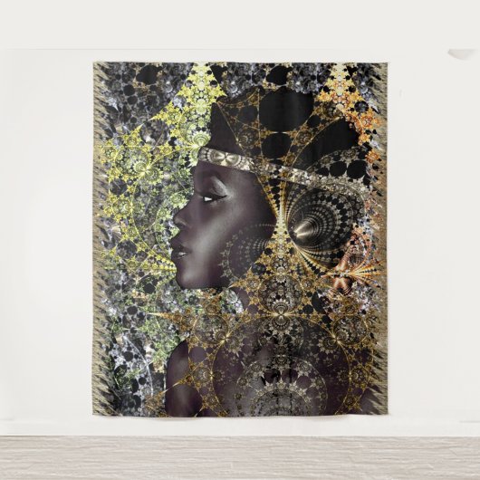 アフリカのジャングルの花 タペストリー (正面)