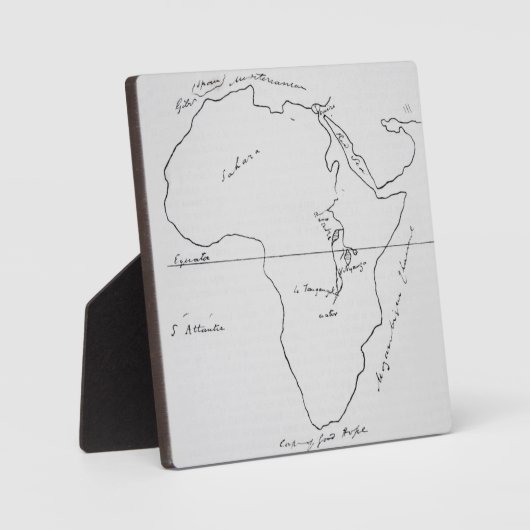 アフリカのスケッチマップ フォトプラーク (正面)