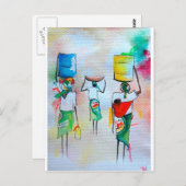 アフリカのスタイルのグリーティングカード ポストカード (正面/裏面)