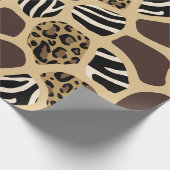 アフリカのスタイルアニマルプリント「サファリ」を包む紙 ラッピングペーパー (角)