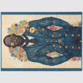 アフリカのスチームパンクオスの青い服P9デクページ 薄葉紙 (正面)