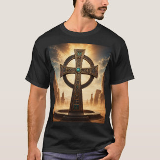 アフリカのスピリチュアリティを象徴する聖なる祖先の十字架テンプル Tシャツ