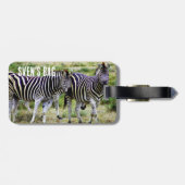 アフリカのゼブラペア ラゲッジタグ (裏面横)