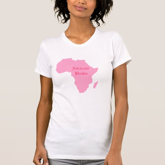アフリカのソフトピンク大陸 Tシャツ (正面)