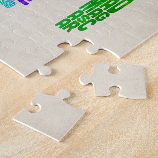 アフリカのタイポグラフィの地図 ジグソーパズル (側面)