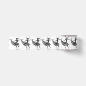 アフリカのダンサーのシルエットアート 雷嵐の入り江 サテンリボン (正面)