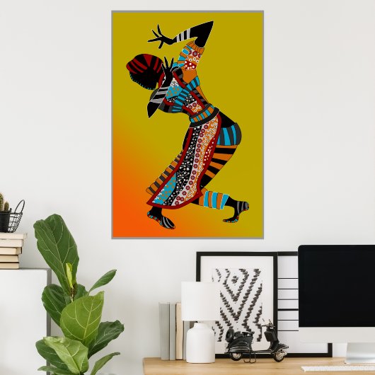 アフリカのダンサーの部族アートポスターFROM 8.99 ポスター (ホームオフィス)