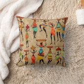 アフリカのダンスの女性 クッション (ブランケット)