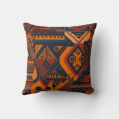 アフリカのダンス：民族スタイルアフリカのパターン クッション (裏面)