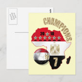 アフリカのチャンピオンズマップEgypt Pharaohsポストカード ポストカード (正面/裏面)