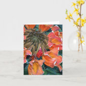 アフリカのチューリップ木Notecard カード (黄色い花)