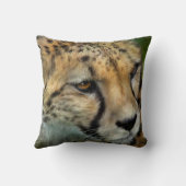 アフリカのチータのポートレートの芸術デザイナー枕 クッション (裏面)