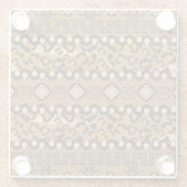 アフリカのチータの皮パターン2 ガラスコースター (裏面)