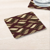 アフリカのチータの皮パターン2 スクエアペーパーコースター (アングル)