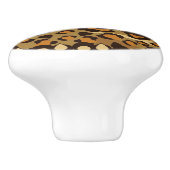 アフリカのチータの皮パターン2 セラミックノブ (側面)