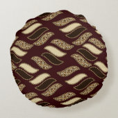 アフリカのチータの皮パターン2 ラウンドクッション (裏面)