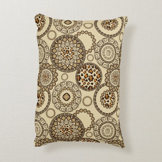 アフリカのチータの皮パターン3 アクセントクッション (裏面(縦))