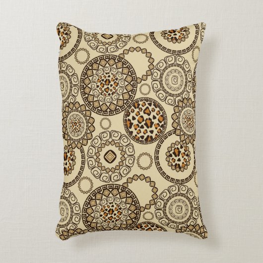 アフリカのチータの皮パターン3 アクセントクッション (正面(垂直))