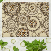 アフリカのチータの皮パターン3 キッチンタオル (折り畳み)